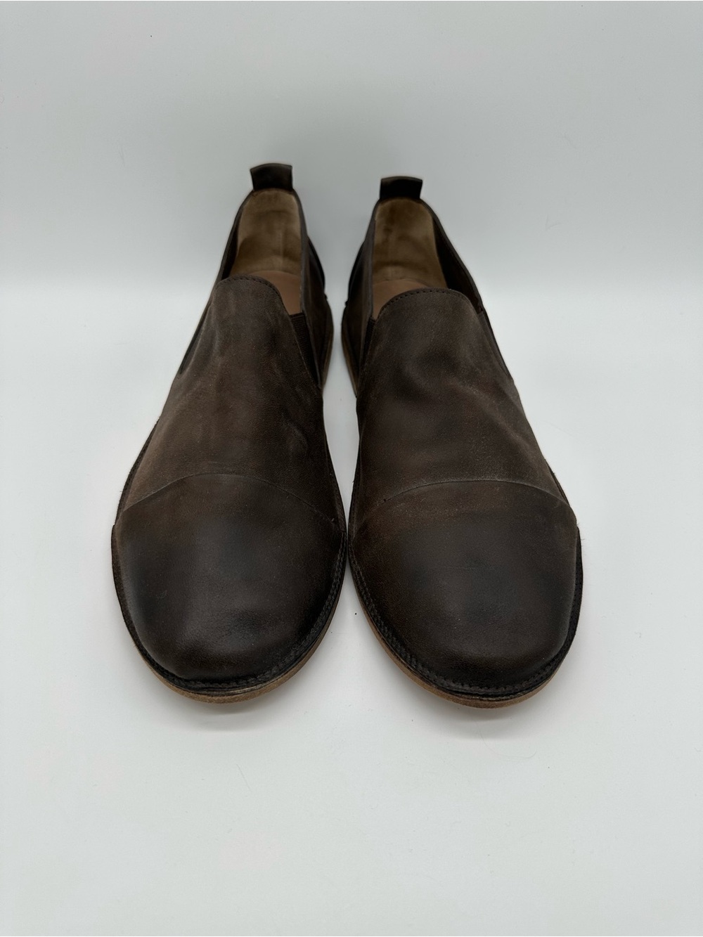 Marsell Steasacco Men's Brown Leather Slip-On Shoes